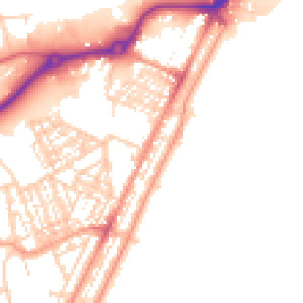 Daytime road noise heatmap for NR33 0BB