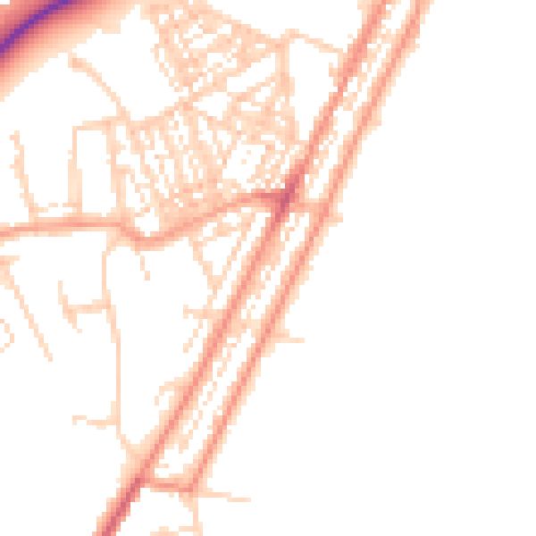Daytime road noise heatmap for NR33 0BG