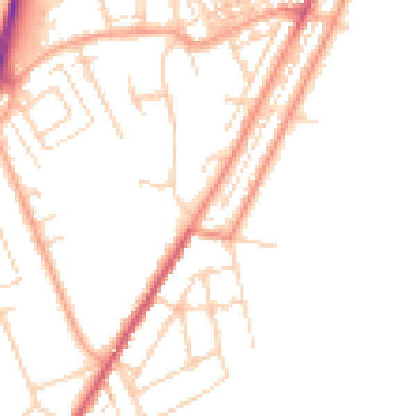 Daytime road noise heatmap for NR33 0BH