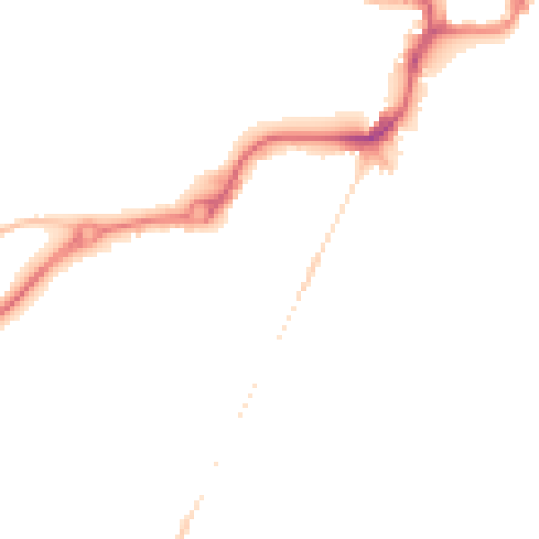 Night-time road noise heatmap for NR33 0BN