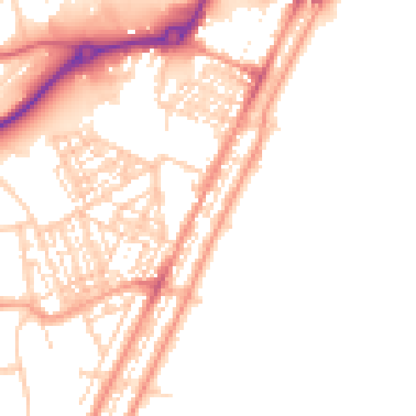 Daytime road noise heatmap for NR33 0BS