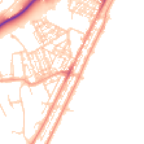 Daytime road noise heatmap for NR33 0BT