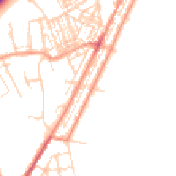 Daytime road noise heatmap for NR33 0BU