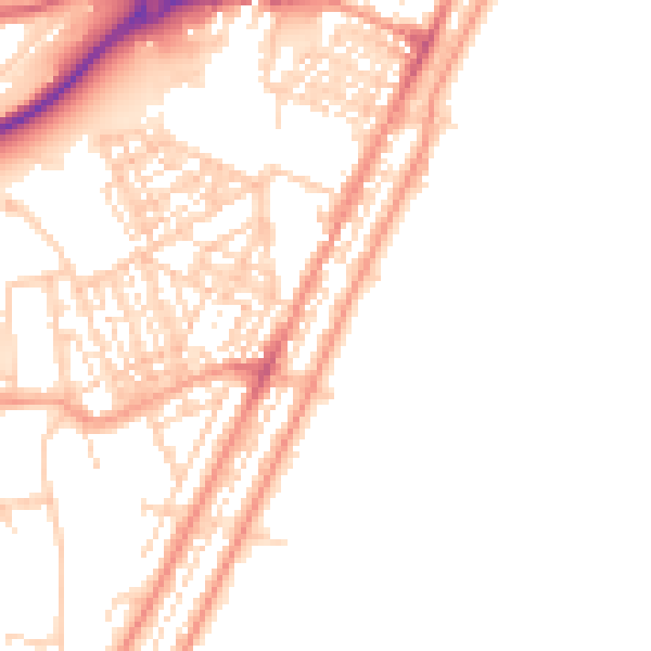 Daytime road noise heatmap for NR33 0BY