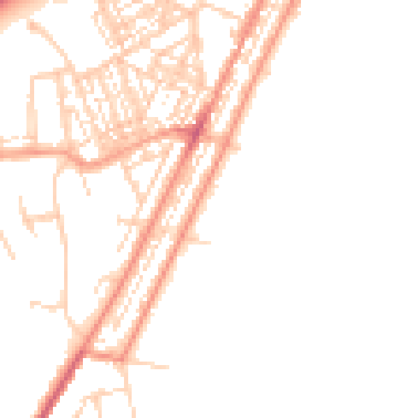 Daytime road noise heatmap for NR33 0DD