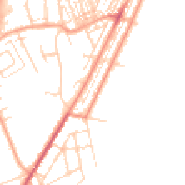 Daytime road noise heatmap for NR33 0DF