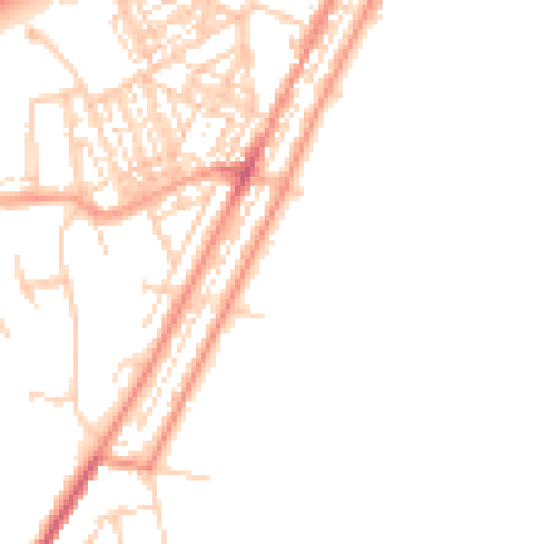 Daytime road noise heatmap for NR33 0DJ