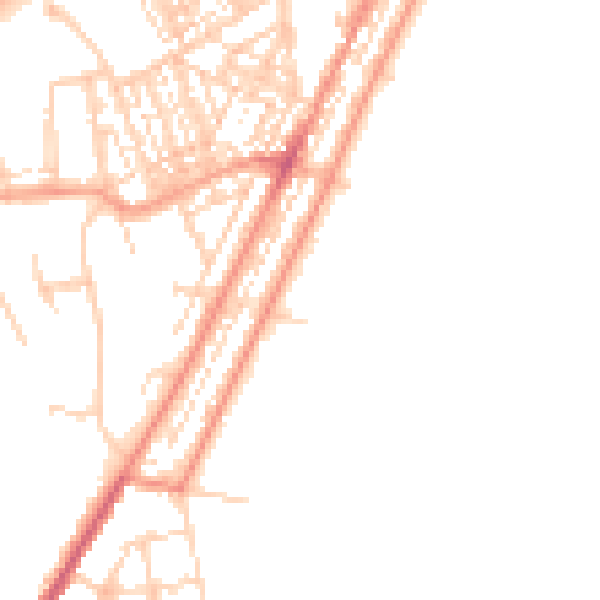 Daytime road noise heatmap for NR33 0DN
