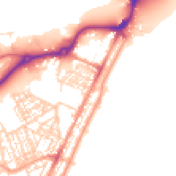 Daytime road noise heatmap for NR33 0DP