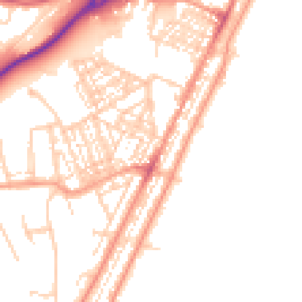 Daytime road noise heatmap for NR33 0DX