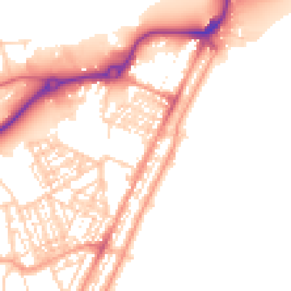 Daytime road noise heatmap for NR33 0EA