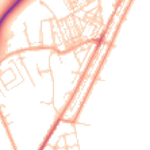 Daytime road noise heatmap for NR33 0ED