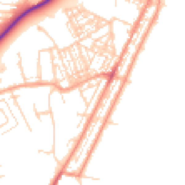 Daytime road noise heatmap for NR33 0EE