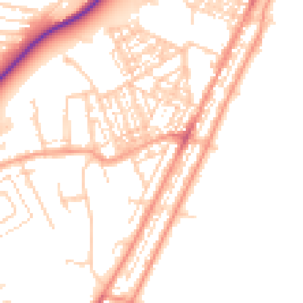 Daytime road noise heatmap for NR33 0EF