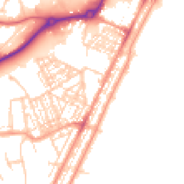 Daytime road noise heatmap for NR33 0EH