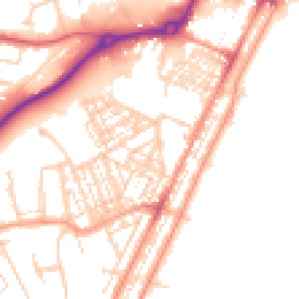 Daytime road noise heatmap for NR33 0EJ