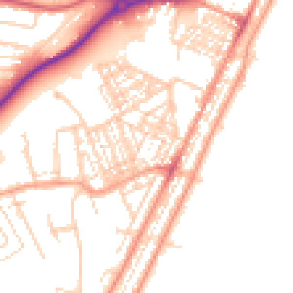 Daytime road noise heatmap for NR33 0EL