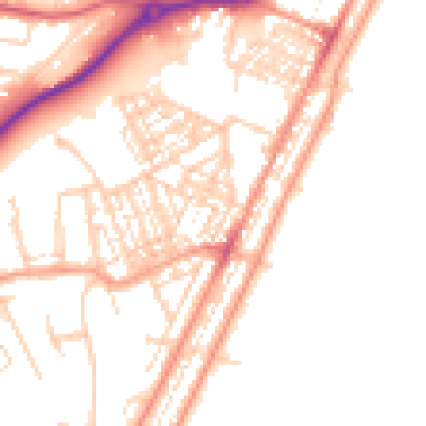 Daytime road noise heatmap for NR33 0EP
