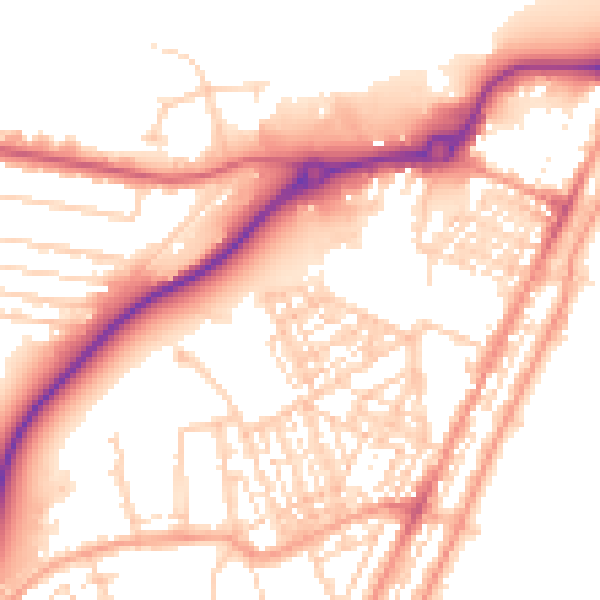 Daytime road noise heatmap for NR33 0HA