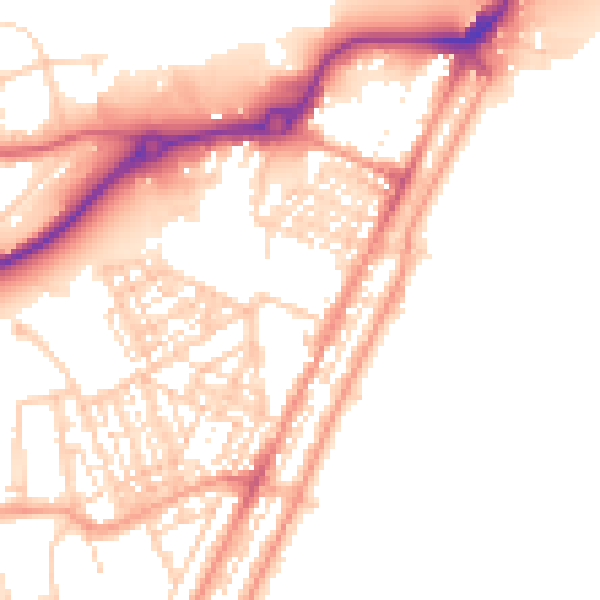 Daytime road noise heatmap for NR33 0HF