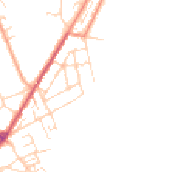 Daytime road noise heatmap for NR33 0HZ