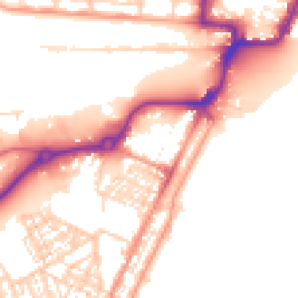 Daytime road noise heatmap for NR33 0PJ