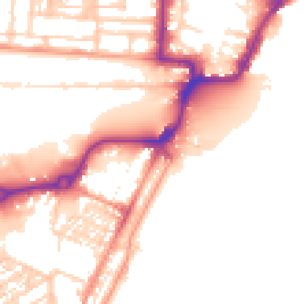 Daytime road noise heatmap for NR33 0PQ