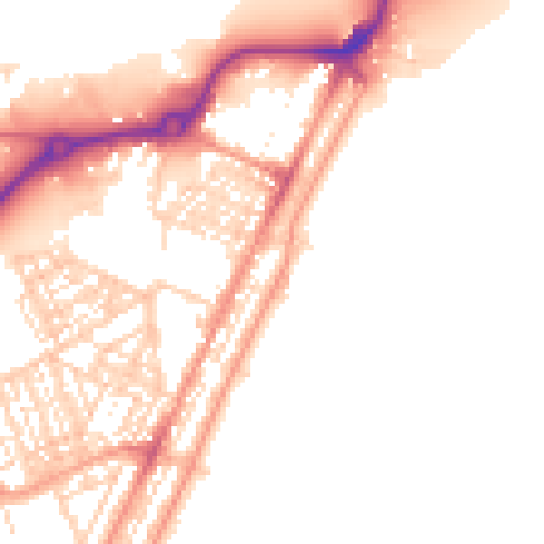 Daytime road noise heatmap for NR33 0QJ