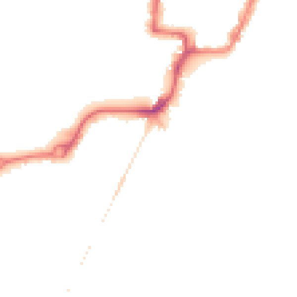 Night-time road noise heatmap for NR33 0QL