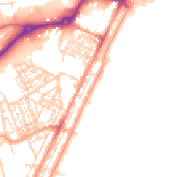 Daytime road noise heatmap for NR33 0QQ
