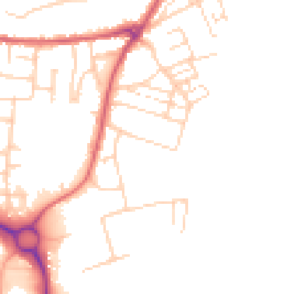 Daytime road noise heatmap for NR33 7AY