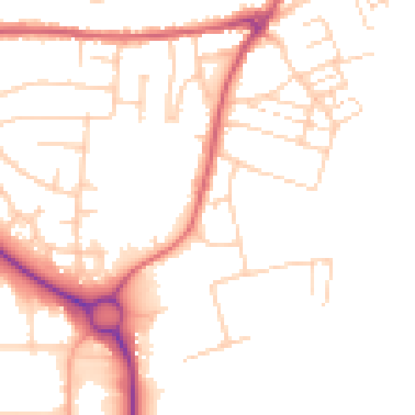 Daytime road noise heatmap for NR33 7BN