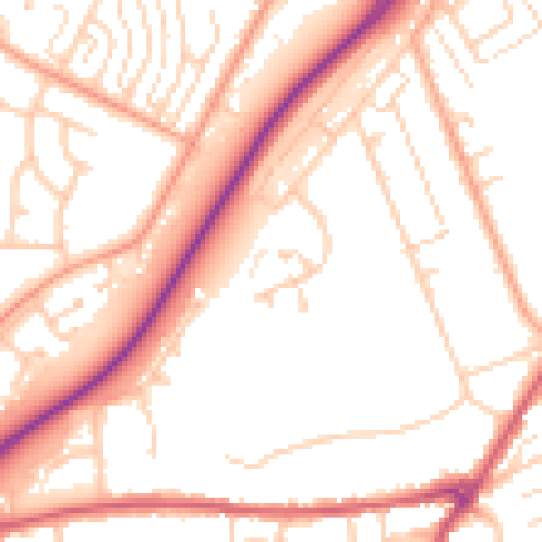 Daytime road noise heatmap for NR33 7JX