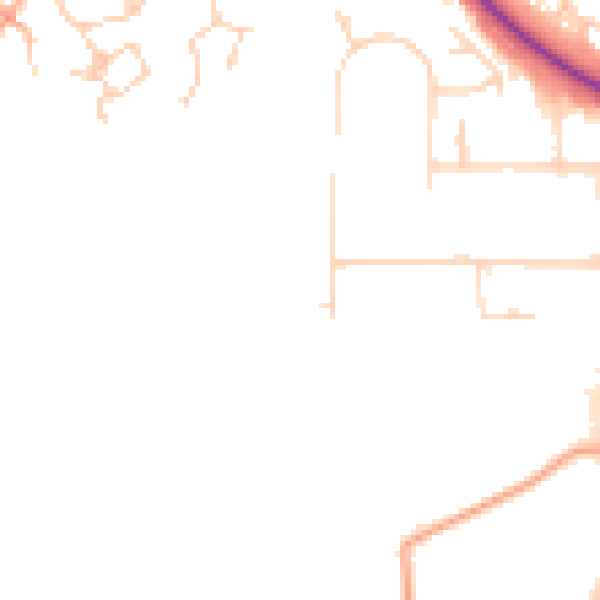 Daytime road noise heatmap for NR33 7ND