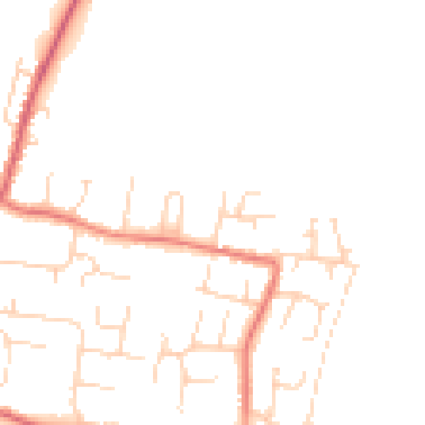 Daytime road noise heatmap for NR33 7PS