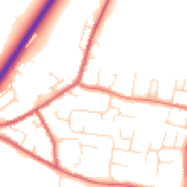 Daytime road noise heatmap for NR33 7QB