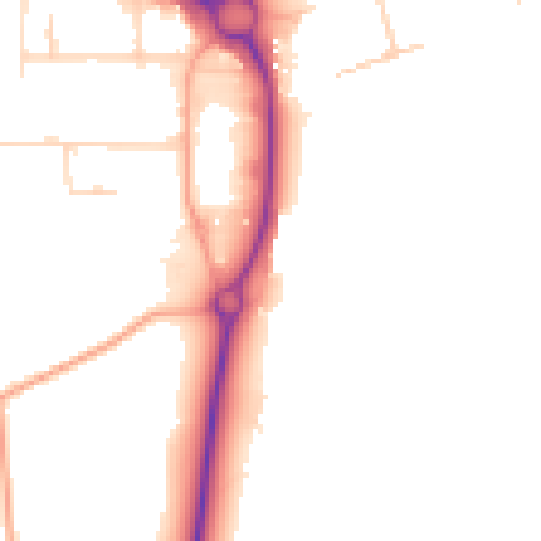 Daytime road noise heatmap for NR33 7QP