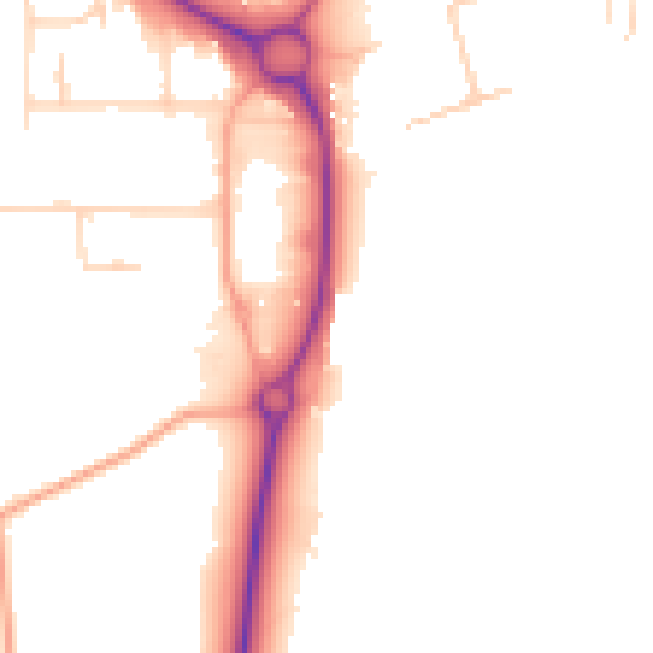 Daytime road noise heatmap for NR33 7QR