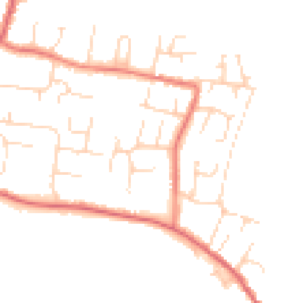 Daytime road noise heatmap for NR33 7QX