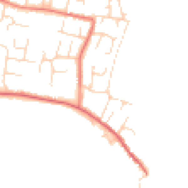 Daytime road noise heatmap for NR33 7RD