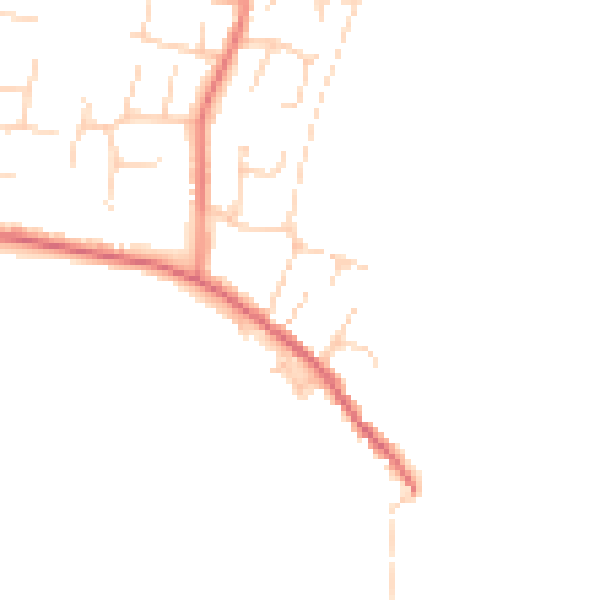 Daytime road noise heatmap for NR33 7SA