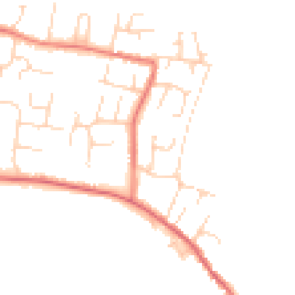 Daytime road noise heatmap for NR33 7SS