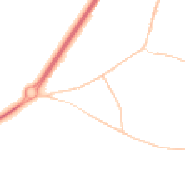 Night-time road noise heatmap for NR33 7TA
