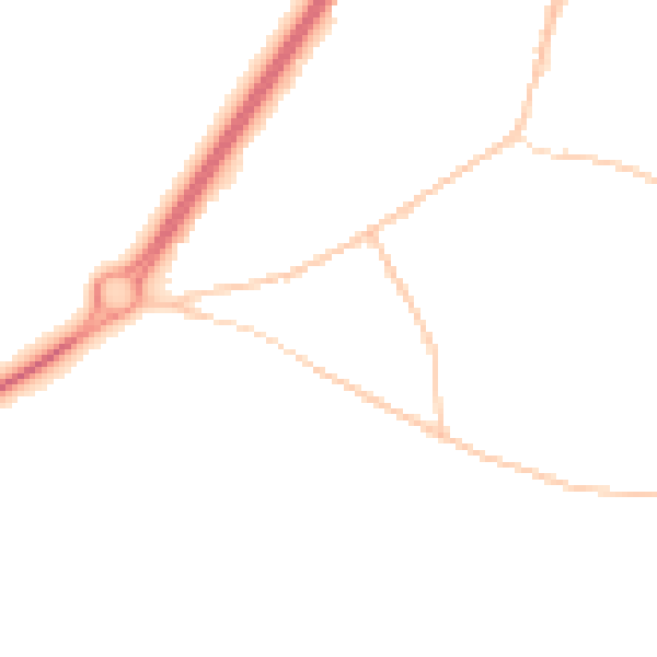 Night-time road noise heatmap for NR33 7TD