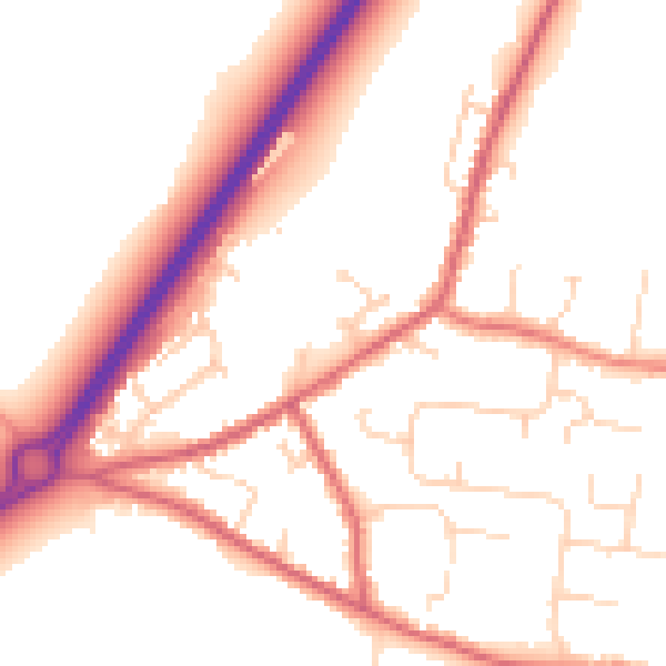 Daytime road noise heatmap for NR33 7UG