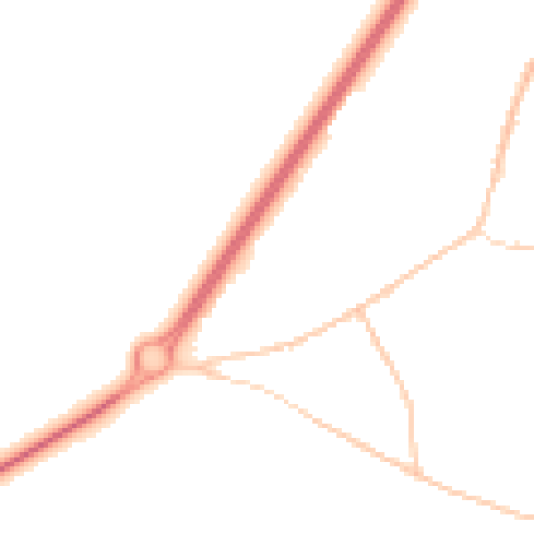 Night-time road noise heatmap for NR33 7UJ