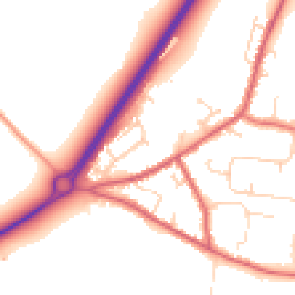Daytime road noise heatmap for NR33 7UL