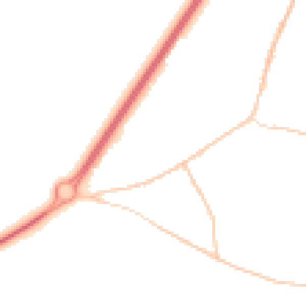 Night-time road noise heatmap for NR33 7UL