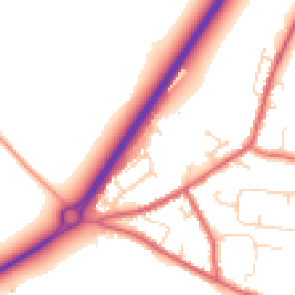 Daytime road noise heatmap for NR33 7UP