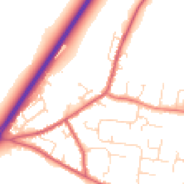 Daytime road noise heatmap for NR33 7UQ